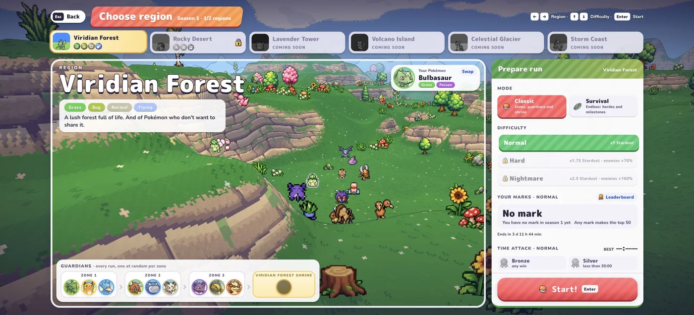 Our check of the original game: region, mode and difficulty preparation